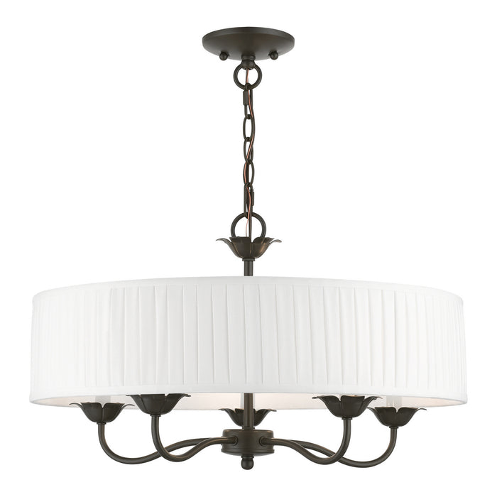 Livex Lighting 41775-92 Five Light Pendant, English Bronze