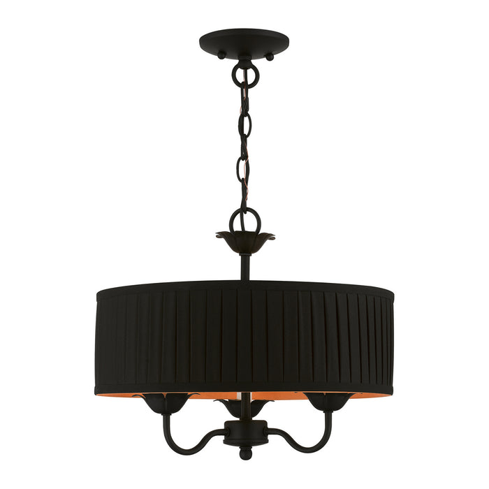 Livex Lighting 41863-04 Three Light Pendant, Black