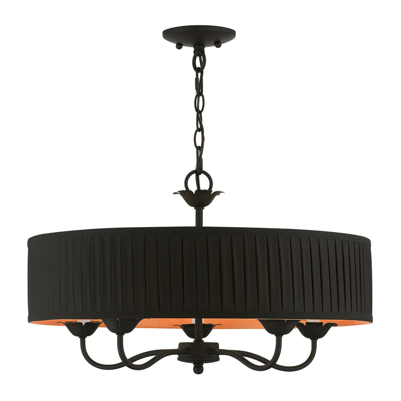 Livex Lighting 41865-04 Five Light Pendant, Black