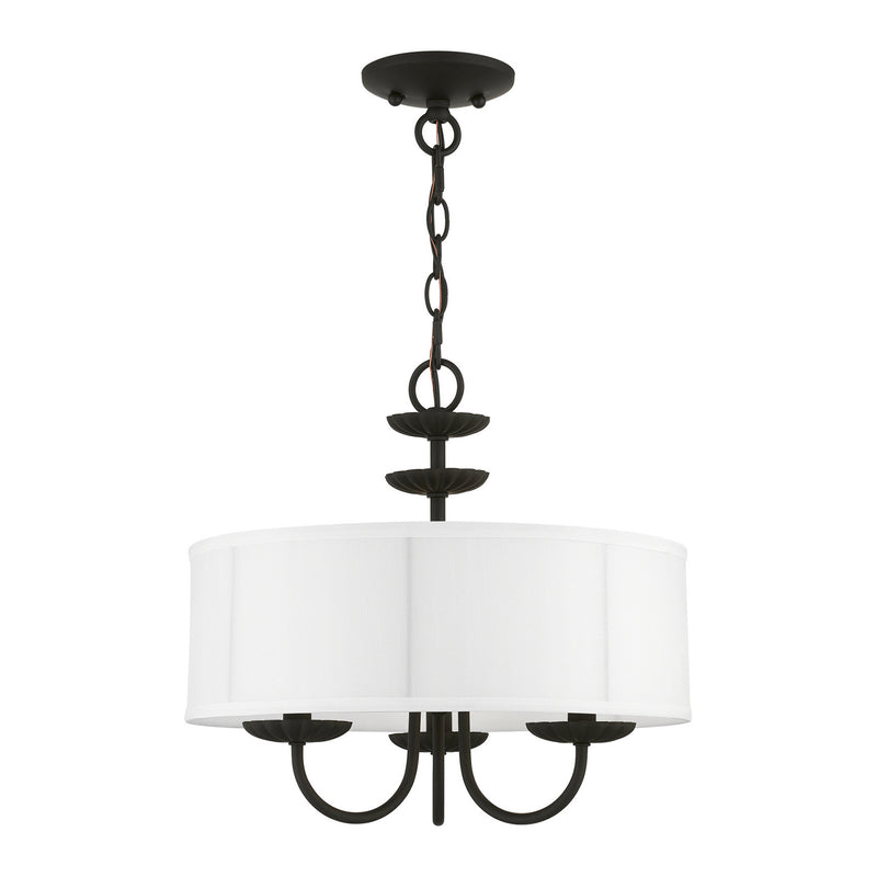 Livex Lighting 42983-04 Three Light Pendant, Black