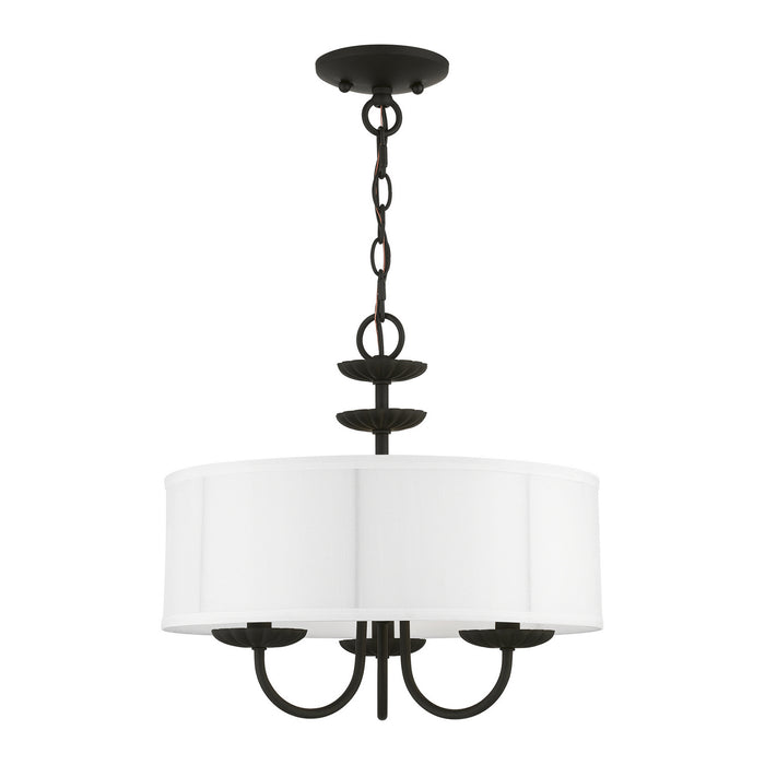 Livex Lighting 42983-04 Three Light Pendant, Black