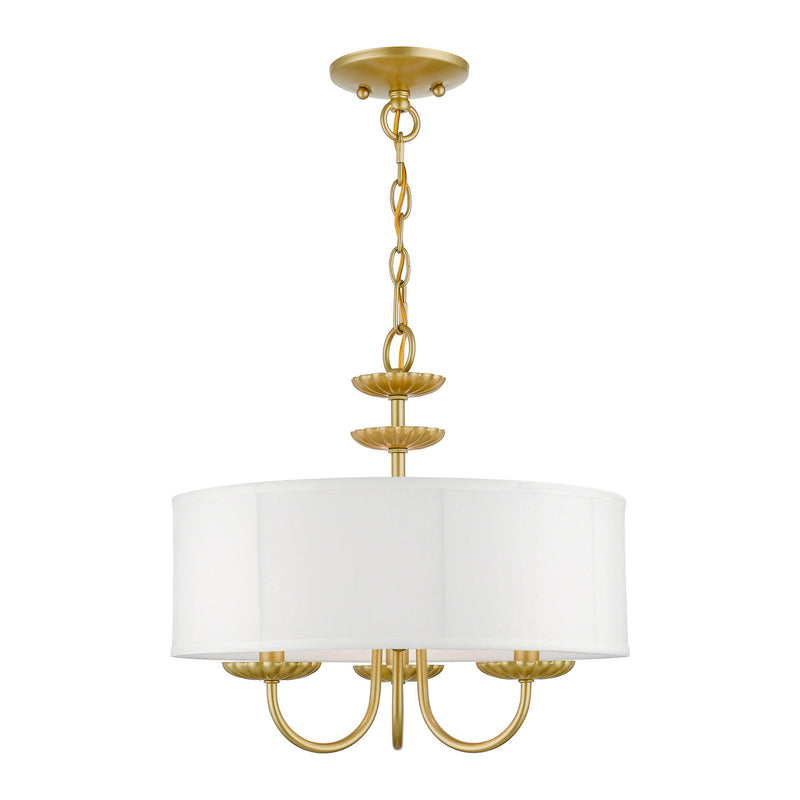 Livex Lighting 42983-33 Three Light Pendant, Soft Gold