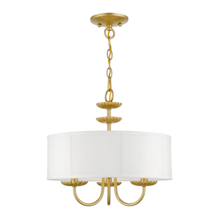 Livex Lighting 42983-33 Three Light Pendant, Soft Gold