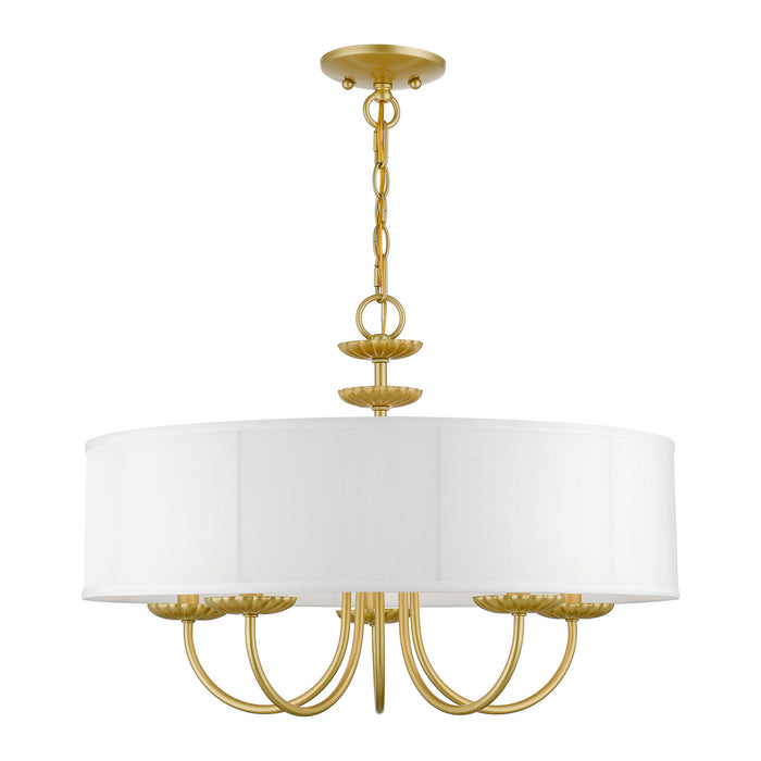 Livex Lighting 42985-33 Five Light Pendant, Soft Gold