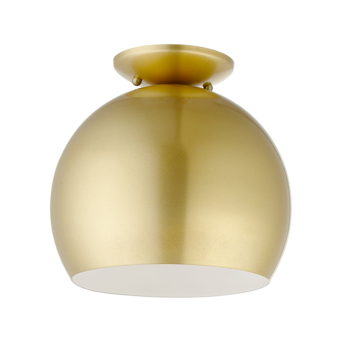 Livex Lighting 43390-33 One Light Semi-Flush Mount, Soft Gold