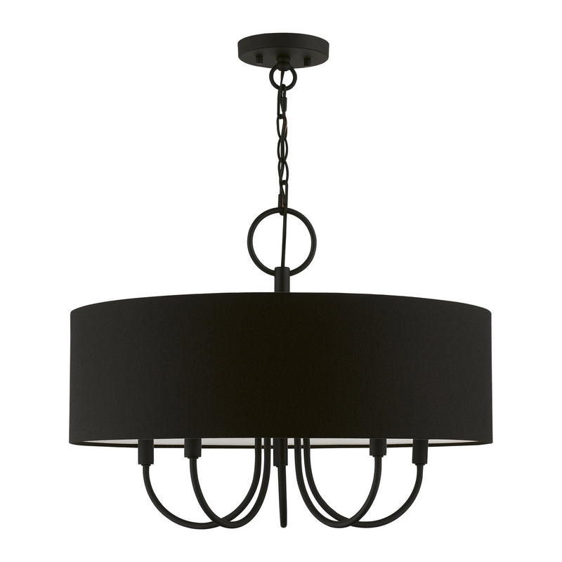 Livex Lighting 43445-04 Five Light Pendant, Black