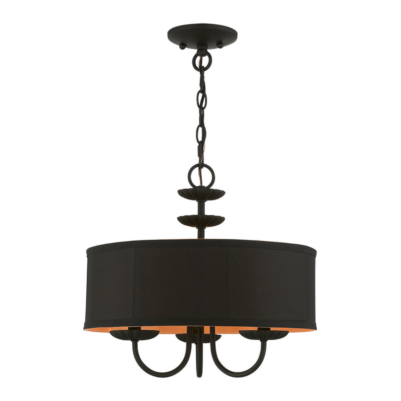 Livex Lighting 45123-04 Three Light Pendant, Black
