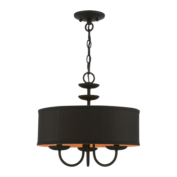 Livex Lighting 45123-04 Three Light Pendant, Black