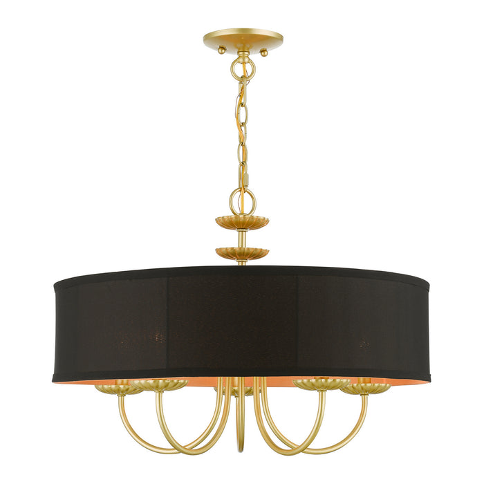 Livex Lighting 45125-33 Five Light Pendant, Soft Gold