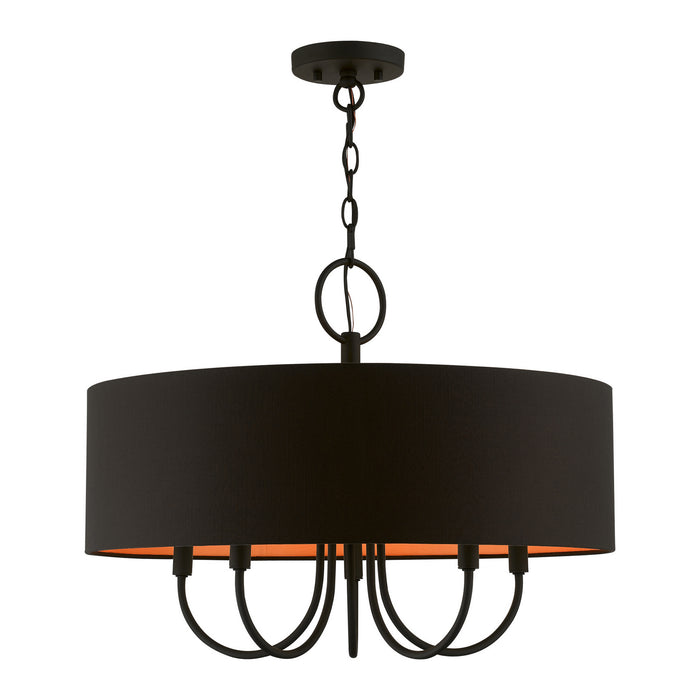 Livex Lighting 45615-04 Five Light Pendant, Black