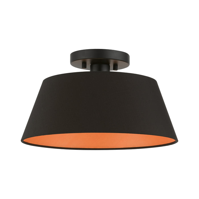 Livex Lighting 51357-04 One Light Semi-Flush Mount, Black