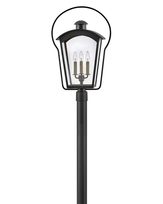 Hinkley 13301BK LED Post Top or Pier Mount Lantern, Black