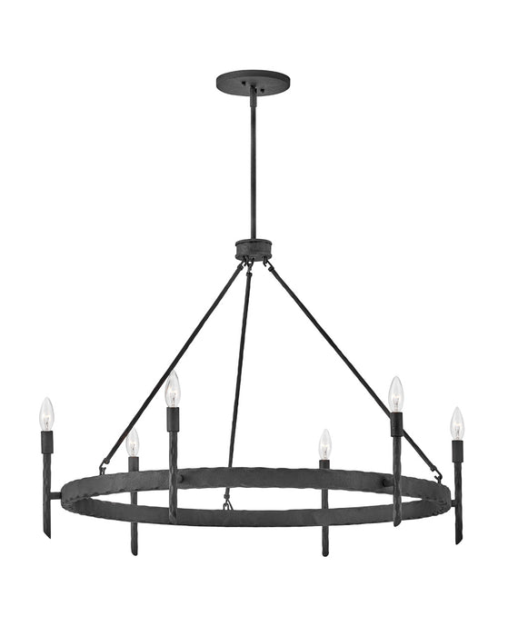 Hinkley 3678FE LED Chandelier, Forged Iron