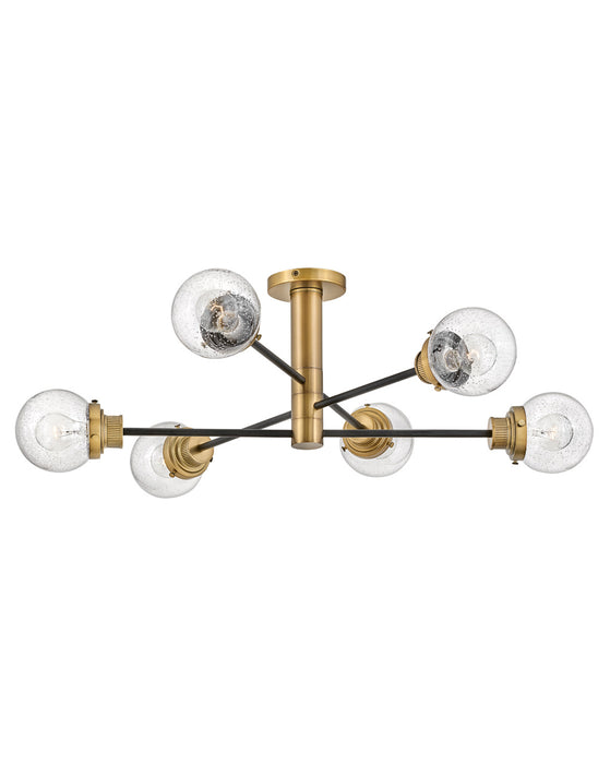 Hinkley 40696BK LED Semi Flush Mount, Black