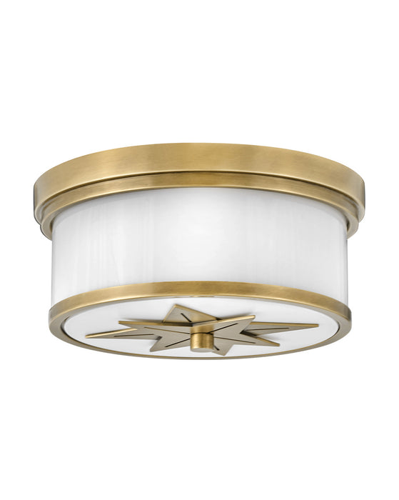 Hinkley 42801HB LED Flush Mount, Heritage Brass