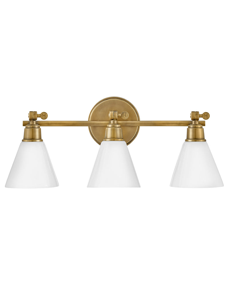 Hinkley 51183HB LED Vanity, Heritage Brass