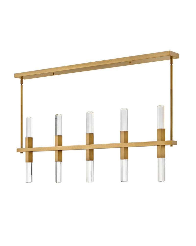 Fredrick Ramond FR30608HBR LED Linear Pendant, Heritage Brass