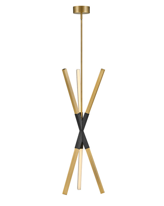 Fredrick Ramond FR30617LCB LED Pendant, Lacquered Brass