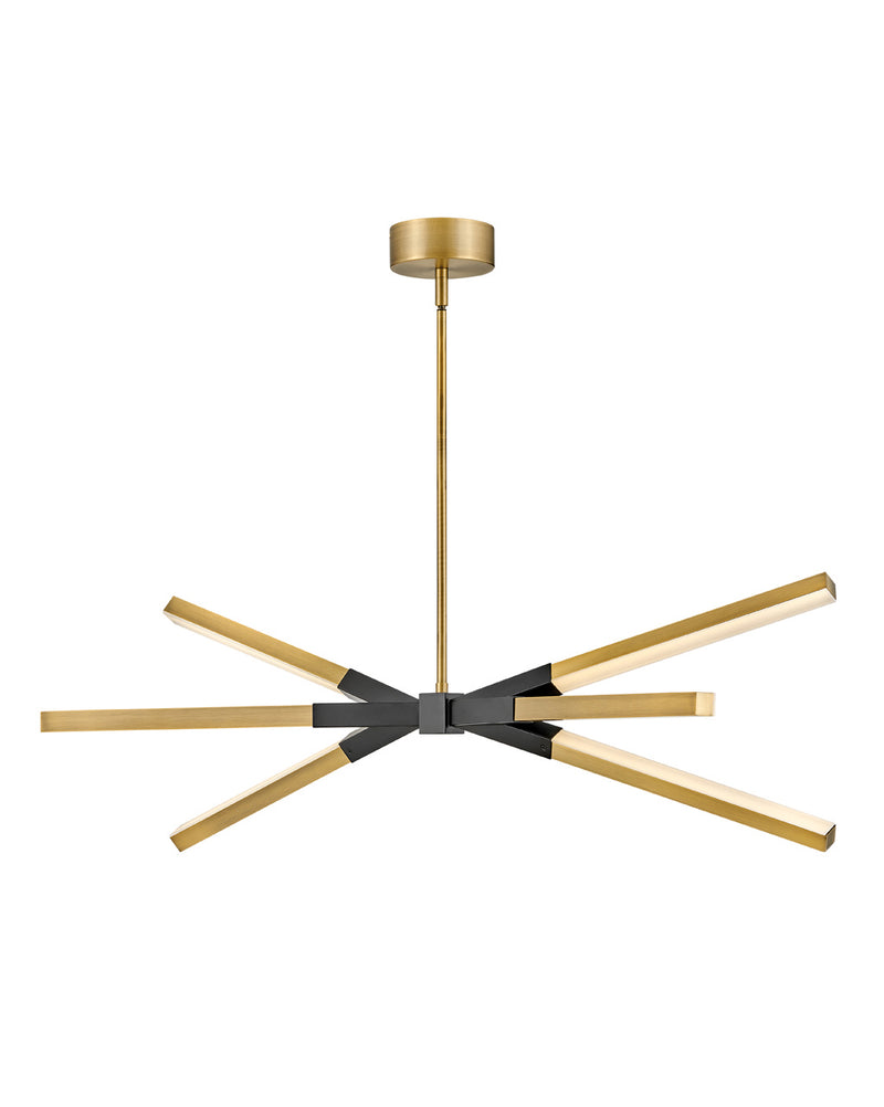 Fredrick Ramond FR30618LCB LED Linear Pendant, Lacquered Brass