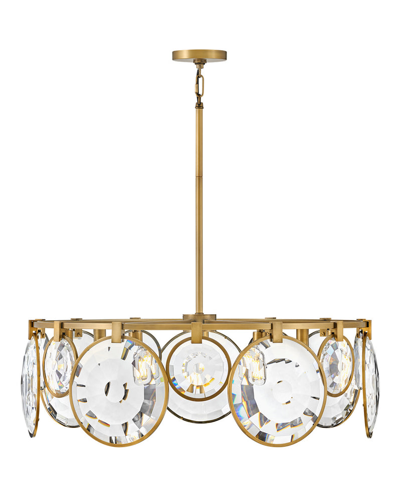 Fredrick Ramond FR31265HBR LED Pendant, Heritage Brass