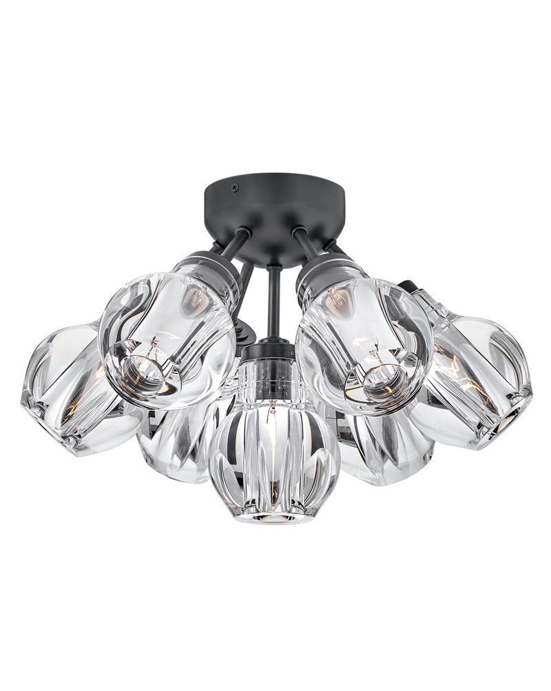 Fredrick Ramond FR46951BLK LED Semi-Flush Mount, Black