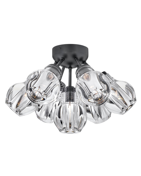 Fredrick Ramond FR46951BLK LED Semi-Flush Mount, Black