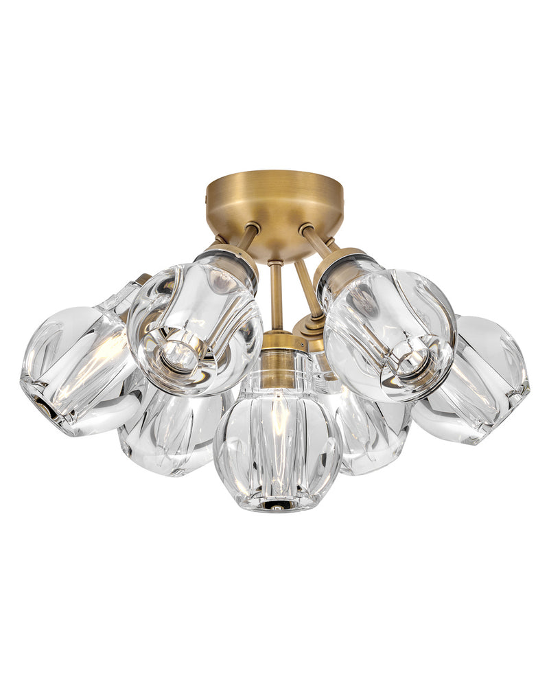 Fredrick Ramond FR46951HBR LED Semi-Flush Mount, Heritage Brass