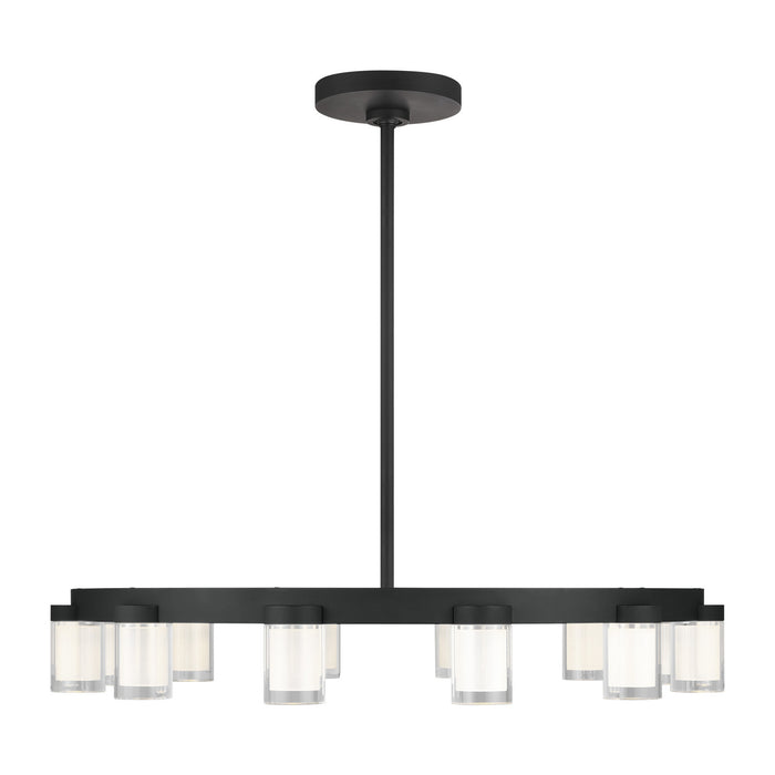 Visual Comfort Modern 700ESF32B-LED927-277 LED Chandelier, Nightshade Black