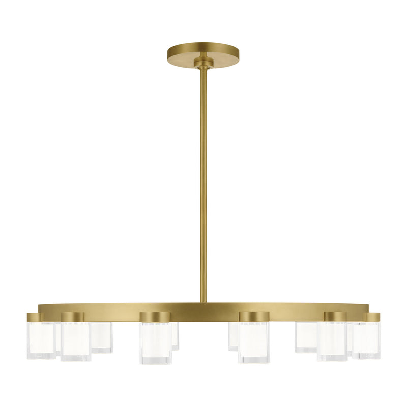 Visual Comfort Modern 700ESF32NB-LED927-277 LED Chandelier, Natural Brass