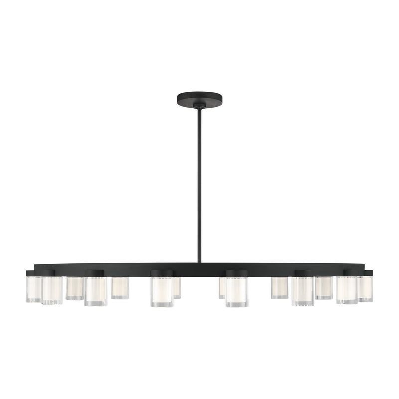 Visual Comfort Modern 700ESF44B-LED927 LED Chandelier, Nightshade Black