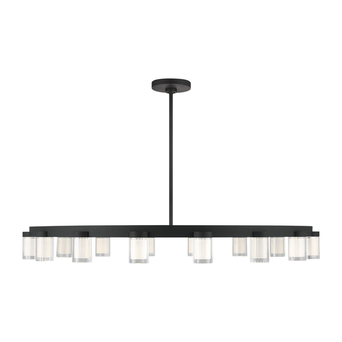 Visual Comfort Modern 700ESF44B-LED927-277 LED Chandelier, Nightshade Black