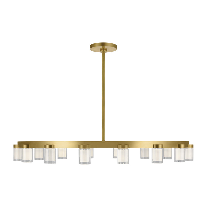 Visual Comfort Modern 700ESF44NB-LED927-277 LED Chandelier, Natural Brass