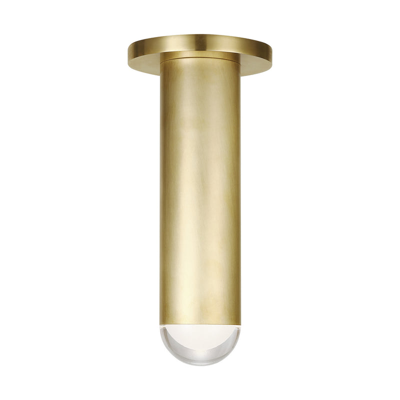 Visual Comfort Modern 700FMEBL10NB-LED927 LED Flush Mount, Natural Brass