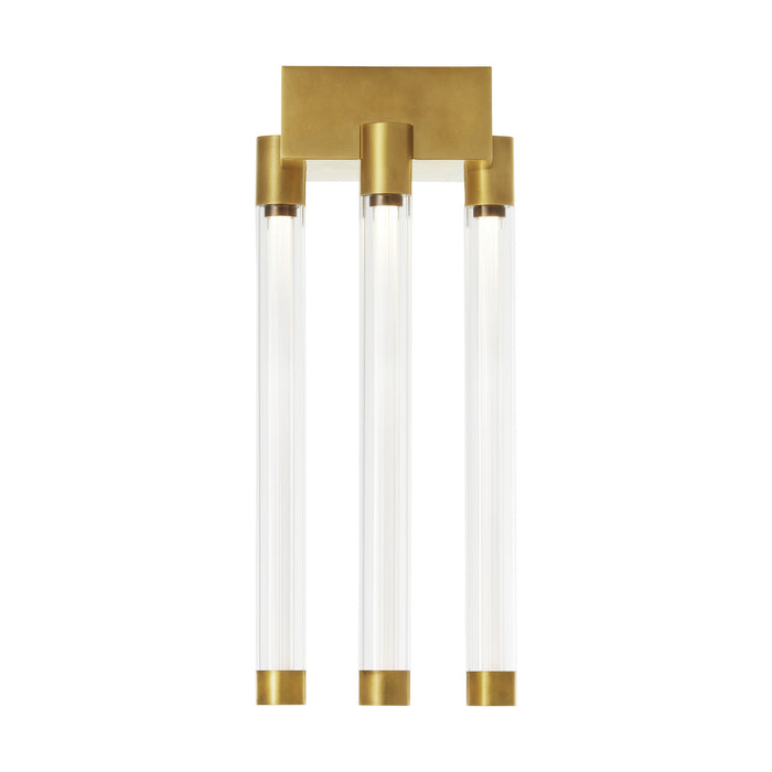 Visual Comfort Modern 700FMPHB6NB-LED927-277 LED Flush Mount, Natural Brass