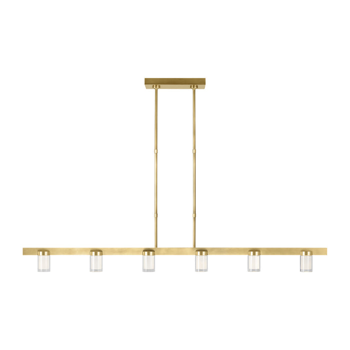 Visual Comfort Modern 700LSESF60NB-LED927 LED Linear Suspension, Natural Brass