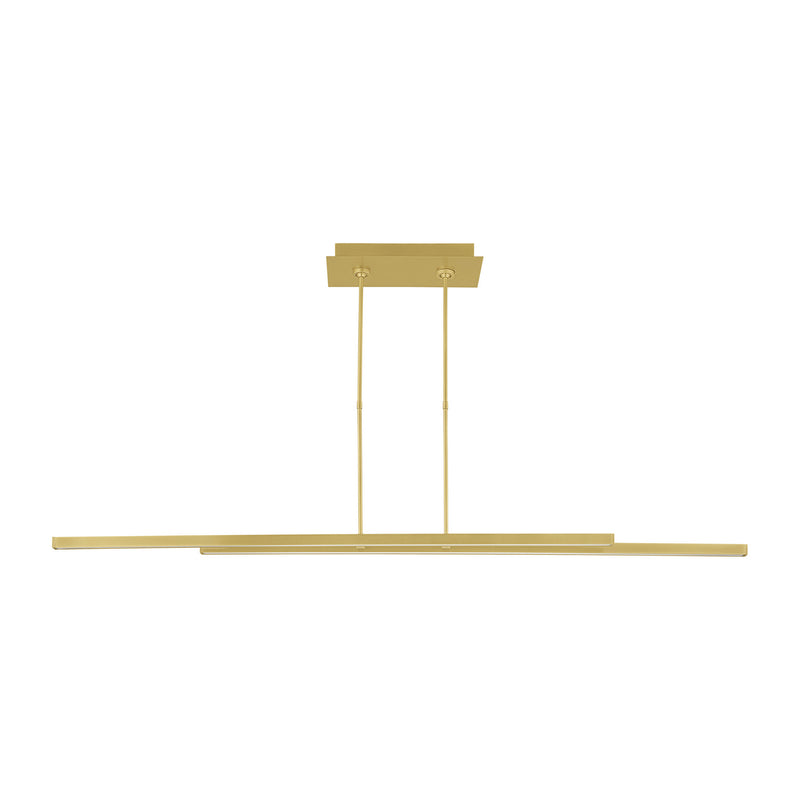 Visual Comfort Modern 700LSSTG260NB-LED927 LED Linear Suspension, Natural Brass