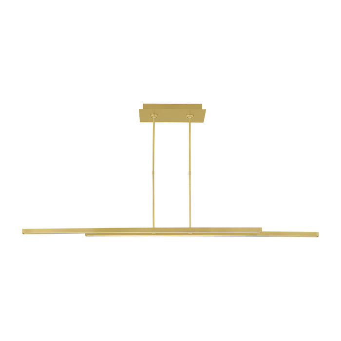 Visual Comfort Modern 700LSSTG260NB-LED927 LED Linear Suspension, Natural Brass