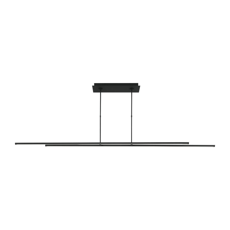Visual Comfort Modern 700LSSTG284B-LED927-277 LED Linear Suspension, Nightshade Black