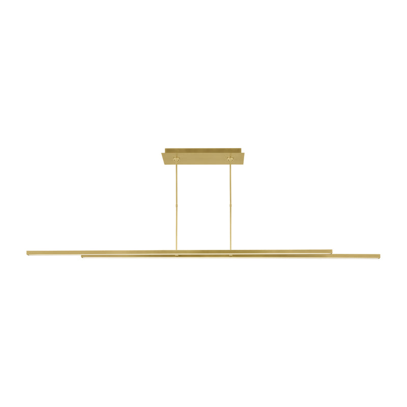 Visual Comfort Modern 700LSSTG284NB-LED927 LED Linear Suspension, Natural Brass