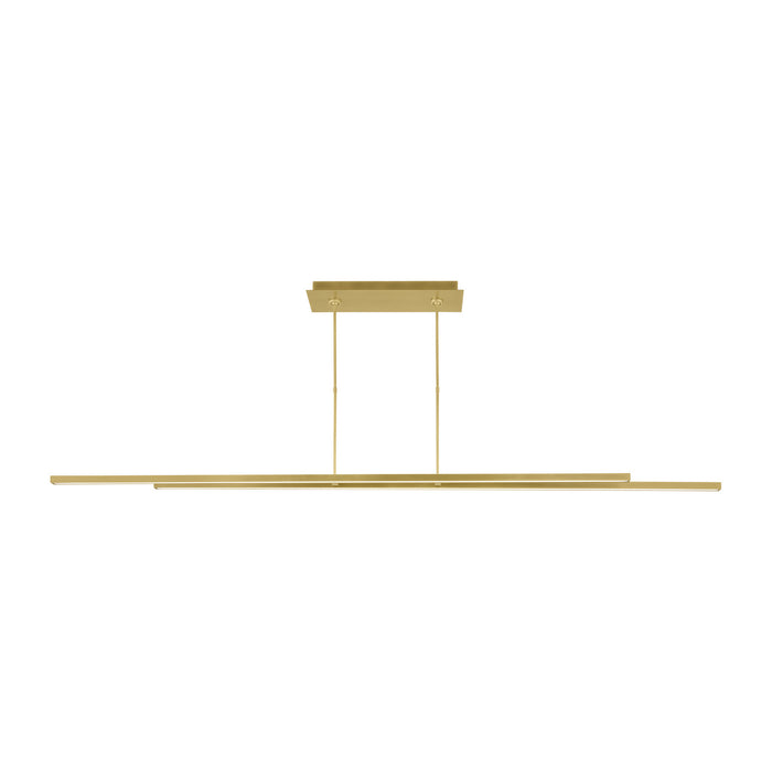 Visual Comfort Modern 700LSSTG284NB-LED927-277 LED Linear Suspension, Natural Brass