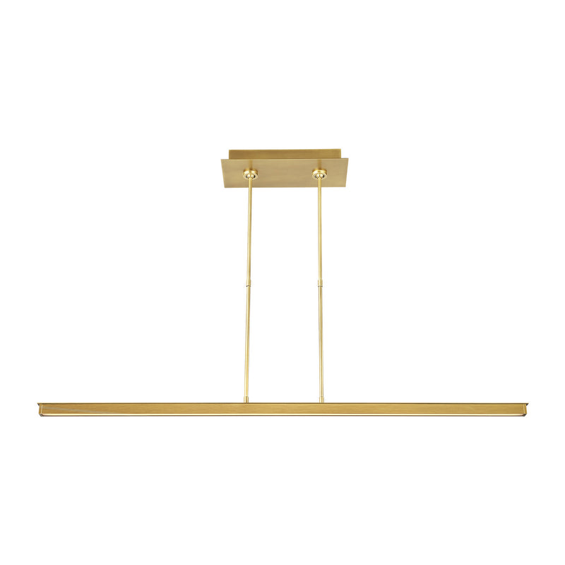 Visual Comfort Modern 700LSSTG48NB-LED927 LED Linear Suspension, Natural Brass