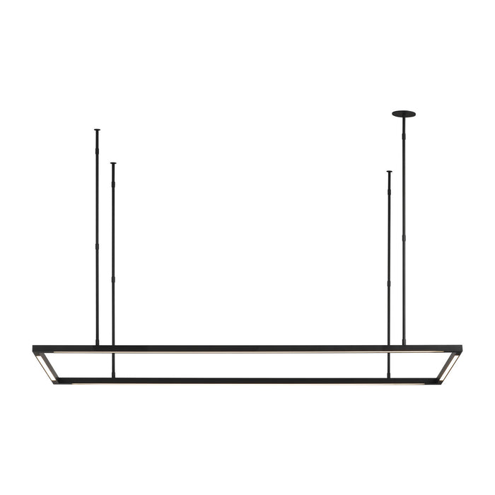 Visual Comfort Modern 700LSSTG50B-LED927 LED Linear Suspension, Nightshade Black