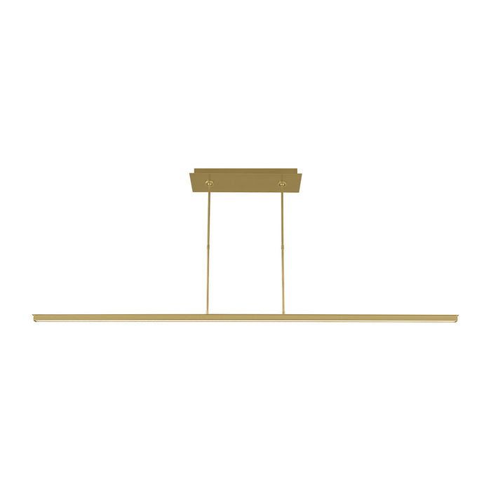 Visual Comfort Modern 700LSSTG72NB-LED927 LED Linear Suspension, Natural Brass