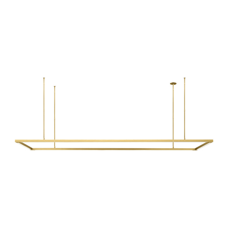 Visual Comfort Modern 700LSSTG84NB-LED927 LED Linear Suspension, Natural Brass