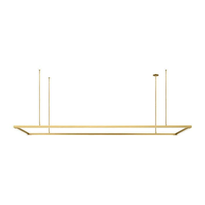 Visual Comfort Modern 700LSSTG84NB-LED927 LED Linear Suspension, Natural Brass