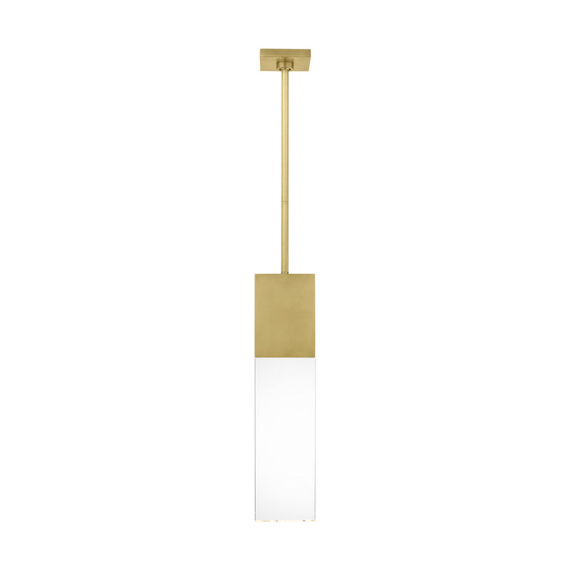 Visual Comfort Modern 700OPKLM92720NBUNV LED Pendant, Natural Brass