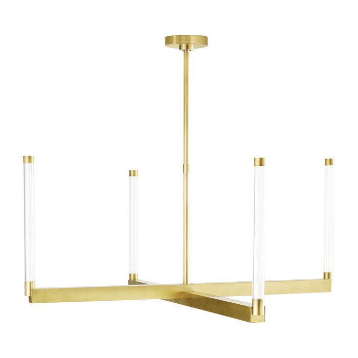 Visual Comfort Modern 700PHB36NB-LED927-277 LED Chandelier, Natural Brass