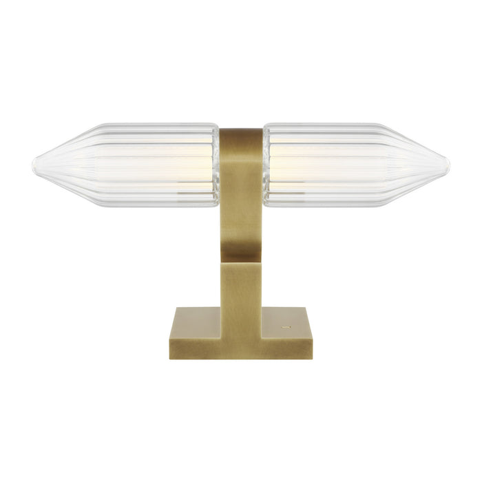 Visual Comfort Modern 700PRTLGSN8BR-LED927 LED Table Lamp, Plated Brass