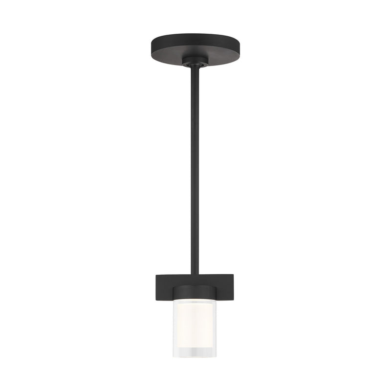 Visual Comfort Modern 700TDESF5B-LED927-277 LED Pendant, Nightshade Black