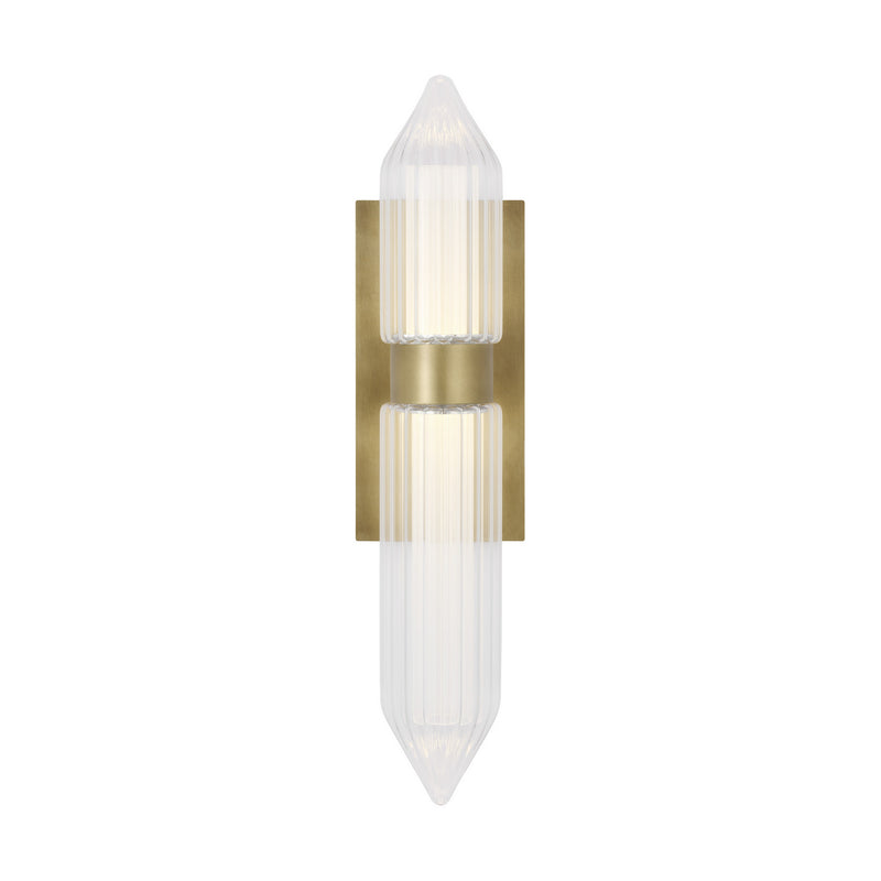 Visual Comfort Modern 700WSLGSN18BR-LED927 LED Wall Sconce, Plated Brass